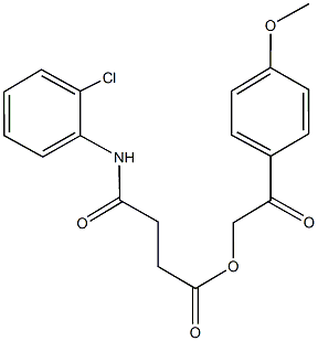 2-(4-methoxyphenyl)-2-oxoethyl 4-(2-chloroanilino)-4-oxobutanoate,351496-86-1,结构式
