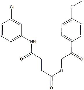 2-(4-methoxyphenyl)-2-oxoethyl 4-(3-chloroanilino)-4-oxobutanoate Struktur
