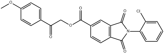 351496-90-7 2-(4-methoxyphenyl)-2-oxoethyl 2-(2-chlorophenyl)-1,3-dioxo-5-isoindolinecarboxylate