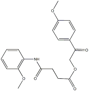 2-(4-methoxyphenyl)-2-oxoethyl 4-(2-methoxyanilino)-4-oxobutanoate Structure