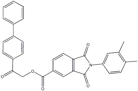 351497-04-6 2-[1,1'-biphenyl]-4-yl-2-oxoethyl 2-(3,4-dimethylphenyl)-1,3-dioxo-5-isoindolinecarboxylate