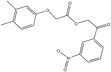 2-{3-nitrophenyl}-2-oxoethyl (3,4-dimethylphenoxy)acetate Structure