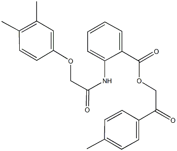 351497-22-8 2-(4-methylphenyl)-2-oxoethyl 2-{[(3,4-dimethylphenoxy)acetyl]amino}benzoate