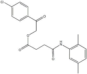 2-(4-chlorophenyl)-2-oxoethyl 4-(2,5-dimethylanilino)-4-oxobutanoate 化学構造式