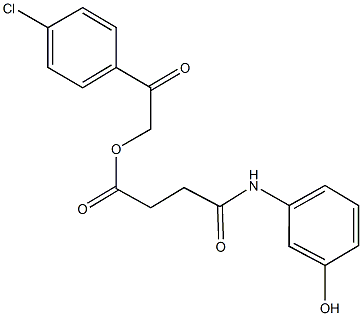 2-(4-chlorophenyl)-2-oxoethyl 4-(3-hydroxyanilino)-4-oxobutanoate|