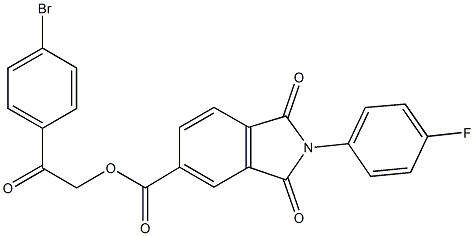 2-(4-bromophenyl)-2-oxoethyl 2-(4-fluorophenyl)-1,3-dioxo-5-isoindolinecarboxylate,351497-54-6,结构式