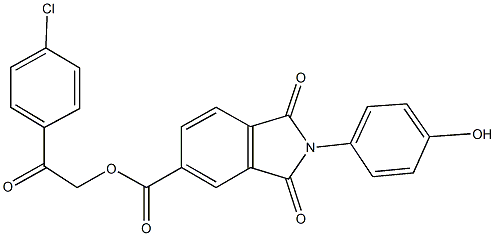 351497-57-9 2-(4-chlorophenyl)-2-oxoethyl 2-(4-hydroxyphenyl)-1,3-dioxo-5-isoindolinecarboxylate