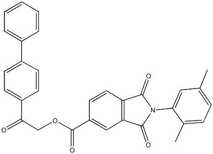 2-[1,1'-biphenyl]-4-yl-2-oxoethyl 2-(2,5-dimethylphenyl)-1,3-dioxo-5-isoindolinecarboxylate|