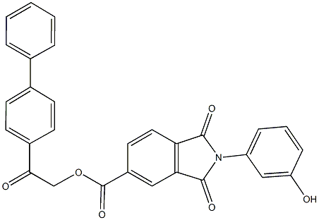 351497-65-9 2-[1,1'-biphenyl]-4-yl-2-oxoethyl 2-(3-hydroxyphenyl)-1,3-dioxo-5-isoindolinecarboxylate