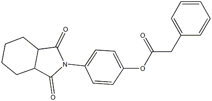 4-(1,3-dioxooctahydro-2H-isoindol-2-yl)phenyl phenylacetate Structure