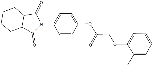 4-(1,3-dioxooctahydro-2H-isoindol-2-yl)phenyl (2-methylphenoxy)acetate|