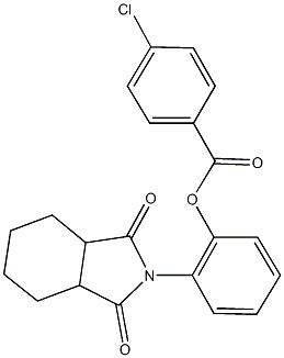 2-(1,3-dioxooctahydro-2H-isoindol-2-yl)phenyl 4-chlorobenzoate,351497-90-0,结构式