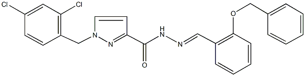 N'-[2-(benzyloxy)benzylidene]-1-(2,4-dichlorobenzyl)-1H-pyrazole-3-carbohydrazide Struktur