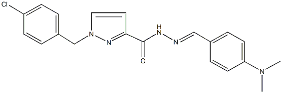 1-(4-chlorobenzyl)-N'-[4-(dimethylamino)benzylidene]-1H-pyrazole-3-carbohydrazide,351508-03-7,结构式