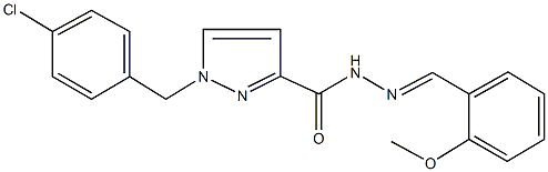 1-(4-chlorobenzyl)-N'-(2-methoxybenzylidene)-1H-pyrazole-3-carbohydrazide,351508-04-8,结构式