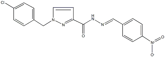 1-(4-chlorobenzyl)-N'-{4-nitrobenzylidene}-1H-pyrazole-3-carbohydrazide,351508-06-0,结构式