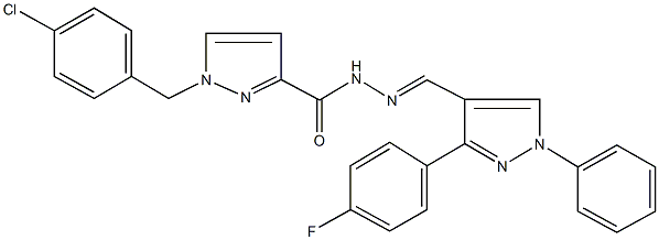 1-(4-chlorobenzyl)-N'-{[3-(4-fluorophenyl)-1-phenyl-1H-pyrazol-4-yl]methylene}-1H-pyrazole-3-carbohydrazide|