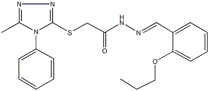 2-[(5-methyl-4-phenyl-4H-1,2,4-triazol-3-yl)sulfanyl]-N'-(2-propoxybenzylidene)acetohydrazide|