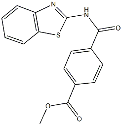 methyl 4-[(1,3-benzothiazol-2-ylamino)carbonyl]benzoate Struktur