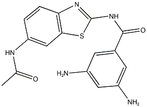 N-[6-(acetylamino)-1,3-benzothiazol-2-yl]-3,5-diaminobenzamide Structure