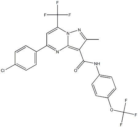 351521-06-7 5-(4-chlorophenyl)-2-methyl-N-[4-(trifluoromethoxy)phenyl]-7-(trifluoromethyl)pyrazolo[1,5-a]pyrimidine-3-carboxamide