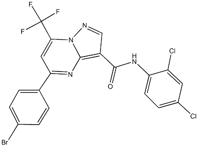 5-(4-bromophenyl)-N-(2,4-dichlorophenyl)-7-(trifluoromethyl)pyrazolo[1,5-a]pyrimidine-3-carboxamide Structure