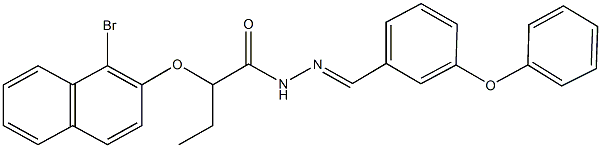 2-[(1-bromo-2-naphthyl)oxy]-N'-(3-phenoxybenzylidene)butanohydrazide,351871-62-0,结构式