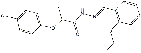 2-(4-chlorophenoxy)-N'-(2-ethoxybenzylidene)propanohydrazide Structure