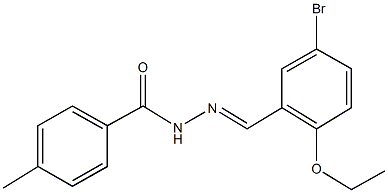 N'-(5-bromo-2-ethoxybenzylidene)-4-methylbenzohydrazide Struktur