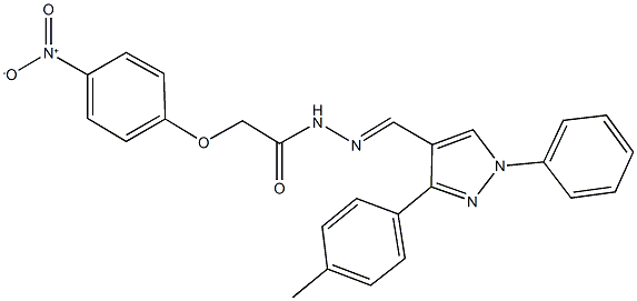 2-{4-nitrophenoxy}-N'-{[3-(4-methylphenyl)-1-phenyl-1H-pyrazol-4-yl]methylene}acetohydrazide Structure