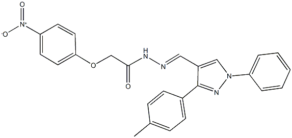 2-{4-nitrophenoxy}-N'-{[3-(4-methylphenyl)-1-phenyl-1H-pyrazol-4-yl]methylene}acetohydrazide|