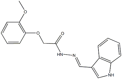 N'-(1H-indol-3-ylmethylene)-2-(2-methoxyphenoxy)acetohydrazide Structure