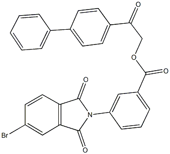 2-[1,1'-biphenyl]-4-yl-2-oxoethyl 3-(5-bromo-1,3-dioxo-1,3-dihydro-2H-isoindol-2-yl)benzoate Structure