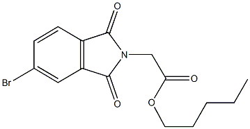 pentyl (5-bromo-1,3-dioxo-1,3-dihydro-2H-isoindol-2-yl)acetate 化学構造式