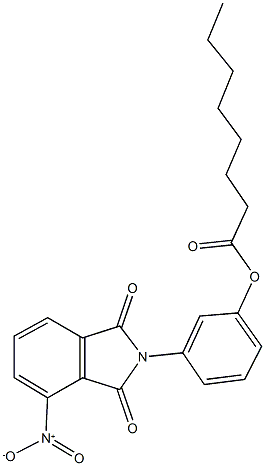 3-{4-nitro-1,3-dioxo-1,3-dihydro-2H-isoindol-2-yl}phenyl octanoate Structure