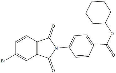 cyclohexyl 4-(5-bromo-1,3-dioxo-1,3-dihydro-2H-isoindol-2-yl)benzoate Structure