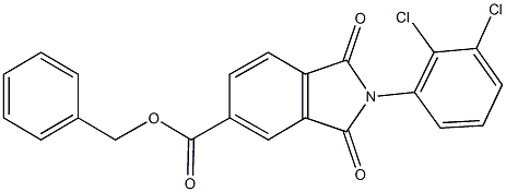 benzyl 2-(2,3-dichlorophenyl)-1,3-dioxo-5-isoindolinecarboxylate Struktur