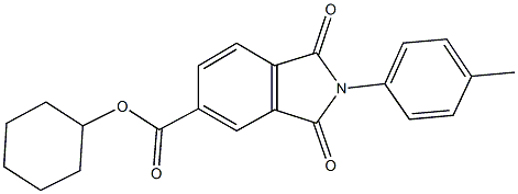 cyclohexyl 2-(4-methylphenyl)-1,3-dioxo-5-isoindolinecarboxylate Struktur