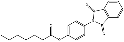 4-(1,3-dioxo-1,3-dihydro-2H-isoindol-2-yl)phenyl heptanoate 化学構造式