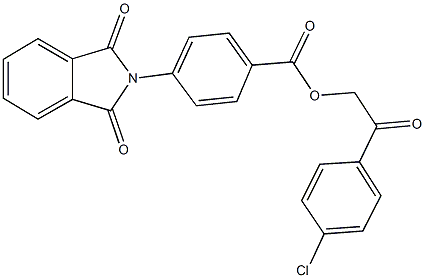 2-(4-chlorophenyl)-2-oxoethyl 4-(1,3-dioxo-1,3-dihydro-2H-isoindol-2-yl)benzoate Struktur