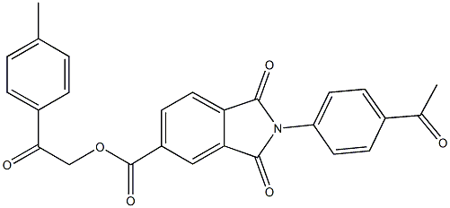 351896-29-2 2-(4-methylphenyl)-2-oxoethyl 2-(4-acetylphenyl)-1,3-dioxo-5-isoindolinecarboxylate