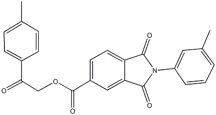2-(4-methylphenyl)-2-oxoethyl 2-(3-methylphenyl)-1,3-dioxo-5-isoindolinecarboxylate|