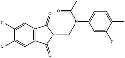 N-(3-chloro-4-methylphenyl)-N-[(5,6-dichloro-1,3-dioxo-1,3-dihydro-2H-isoindol-2-yl)methyl]acetamide,351896-47-4,结构式