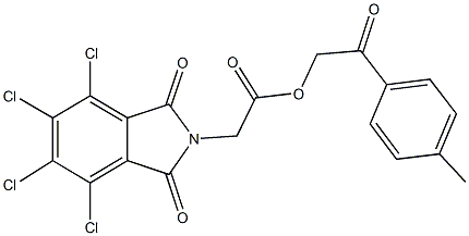 2-(4-methylphenyl)-2-oxoethyl (4,5,6,7-tetrachloro-1,3-dioxo-1,3-dihydro-2H-isoindol-2-yl)acetate Structure