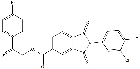 2-(4-bromophenyl)-2-oxoethyl 2-(3,4-dichlorophenyl)-1,3-dioxo-5-isoindolinecarboxylate|