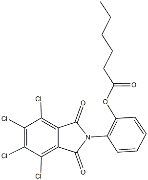 2-(4,5,6,7-tetrachloro-1,3-dioxo-1,3-dihydro-2H-isoindol-2-yl)phenyl hexanoate Structure