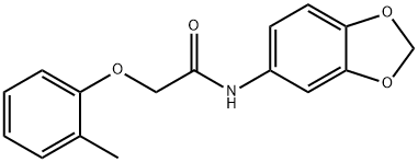N-(1,3-benzodioxol-5-yl)-2-(2-methylphenoxy)acetamide Structure