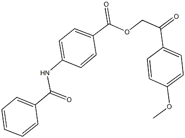 2-(4-methoxyphenyl)-2-oxoethyl 4-(benzoylamino)benzoate Structure