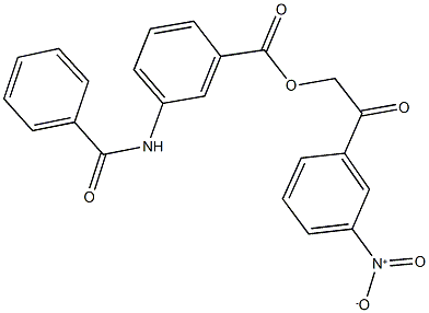 2-{3-nitrophenyl}-2-oxoethyl 3-(benzoylamino)benzoate,351898-55-0,结构式