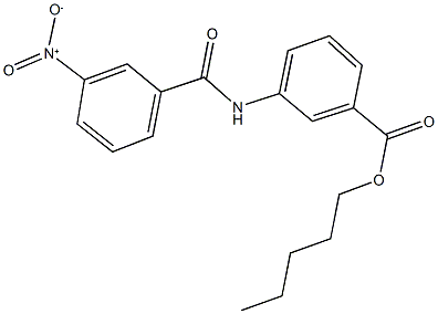 pentyl 3-({3-nitrobenzoyl}amino)benzoate Structure